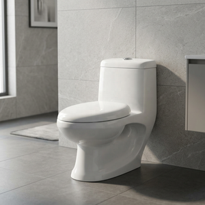 Modern One Piece Ceramic Toilet Set S <b>Trap</b> P <b>Trap</b> Water Closet With Remote Flush Fittings For Home And Hotel Use - Product Image 5