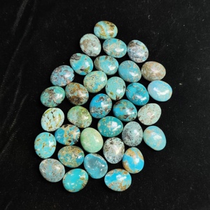 Cabochon octogonal en turquoise naturelle, pierre précieuse non montée, percée, pour la fabrication de colliers et boucles d'oreilles, vente en gros, Brandon - Product Image 5