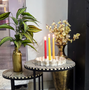 Bougeoir en fer en forme de lotus fait à la main pour la décoration de la maison centre de table de mariage en métal de vente chaude - Product Image 3