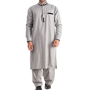 Salwar Kameez multicolores pour hommes, costume formel en viscose de haute qualité, protection solaire, tenue de soirée, design moderne, respirant - Product Image 3