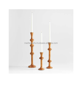 Candelabro de Mesa Moderno y Lujoso, Hecho a Mano, Color Personalizado, Decoración para el Hogar, Portavelas de Madera Flotante, para Bodas y Navidad - Product Image 1