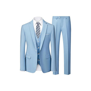 Trajes de Negocios para Hombre - Blazer Cruzado, Pantalones con Pliegues Delanteros, Tallas Grandes, Cuello Mao, para Boda - Product Image 2