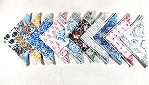 Indian Hand Drawn Floral Print Cotton Bandana <b>Head</b> <b>Wrap</b> Soft Lightweight Breathable Spring and Summer Fashion Scarf - Product Image 5