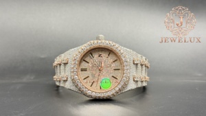 Reloj de Diamantes Moissanite Estilo Hip Hop al por Mayor para Distribuidores de Joyería, Boutiques de Moda y Vendedores en Línea Disponible para la Venta - Product Image 5