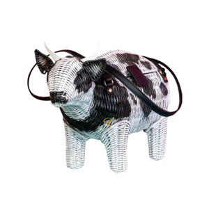 Panier de rangement créatif en rotin en gros, panier tressé décoratif fantaisie en forme de vache pour la mode et le rangement domestique - Product Image 3