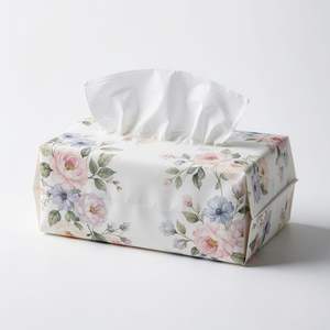 Caja de pañuelos faciales a granel de fibra virgen, fuertes, suaves y desechables para supermercados y comercio internacional - Product Image 1