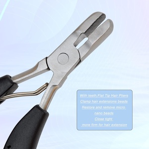 Pinzas para Extensiones de Cabello, Herramienta para Extensiones de Queratina, Cuentas Microlink, Acero Inoxidable de Grado Quirúrgico, Comercial - Product Image 5