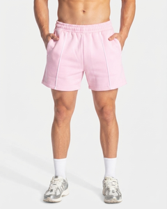 <b>Men's</b> Solid <b>Pink</b> Cotton <b>Shorts</b> With Pockets Elastic Waist Casual <b>Short</b> Length Breathable Woven Fabric Mid Rise <b>shorts</b> - Product Image 1
