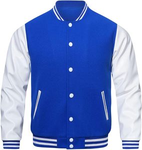 Vintage Unisex College Varsity <b>Jacket</b> Hooded Reversible <b>Waterproof</b> Canvas Wool Shell Faux Fur Lining Embroidered Letters - Product Image 1