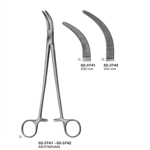 Pinzas de Arteria Moynihan de 23 cm con Mandíbulas Curvas - Pinzas Hemostáticas de Grado Médico con Articulación de Caja - Instrumentos Quirúrgicos - Product Image 1