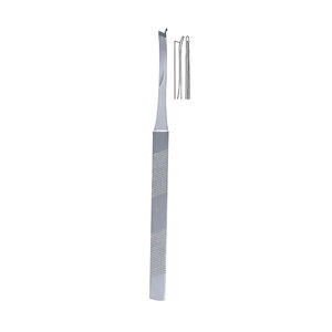 Silver Nose <b>Chisel</b> 18cm <b>Curved</b> Right Ergonomic Stainless Steel Dual Satin Finish Basis Surgical Instrument Manufacturer Pakistan - Product Image 1