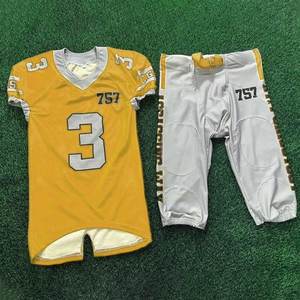 Uniformes de Fútbol Americano Juveniles al por Mayor, Transpirables, Tallas Grandes, 100% de Alta Calidad, Conjuntos de Uniformes Americanos de Color Sólido - Product Image 6