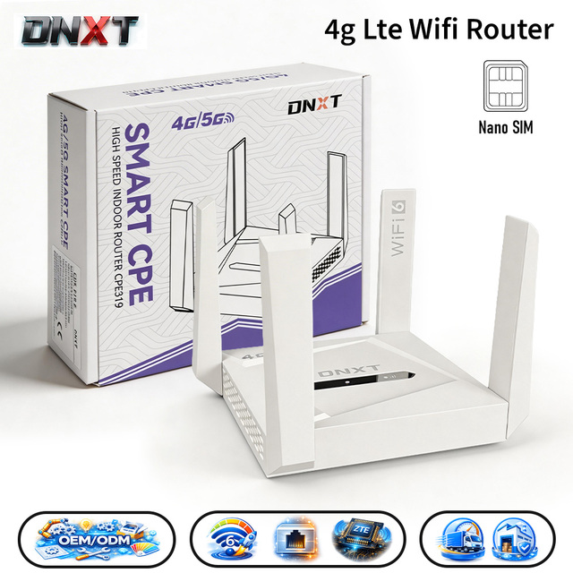 DNXT Wifi Sim Router WiFi6 300Mbps Modem Wi-fi WAN/LAN LTE Cat4 2.4GHz Modem Usb 4g AP Mode USB Type-C Routeur Wifi Work Use