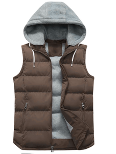 Chaleco Acolchado con Capucha para Hombre, Cálido, Impermeable, Transpirable, con Cierre de Cremallera, Ropa de Abrigo para Invierno - Product Image 3