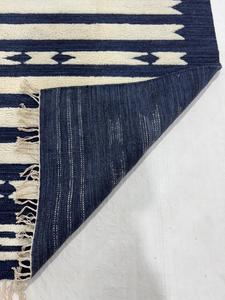 Alfombra Kilim de Lana de 60 Hilos, Tejida a Mano, Diseño Tribal Geométrico, Alfombra Plana para Sala de Estar Estilo Boho - Product Image 4