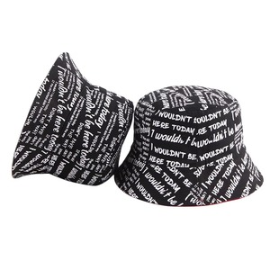 Custom Wide Brim <b>Reversible</b> Adjustable Cartoon Embroidery Logo <b>Bucket</b> <b>Hats</b> Pure Cotton Unisex - Product Image 4