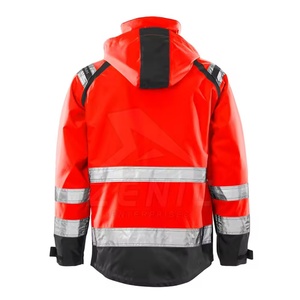 Mens Durable Reflective <b>Jacket</b> High Visibility Workwear Safety Protective Industrial Outdoor Construction Safety <b>Jacket</b> For Man - Product Image 2