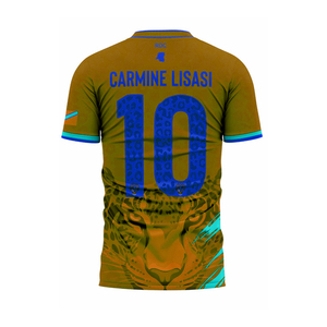 Camiseta de Fútbol RDC con Estampado de Leopardo, Manga Corta, Cuello en V, Diseño Sublimado, para Adultos, Ligera - Product Image 3