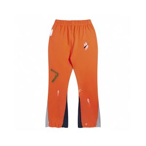 Pantalon de jogging ample en molleton French Terry pour homme avec logo personnalisé, coupe évasée, jambe large, en coton, style baggy - Product Image 2