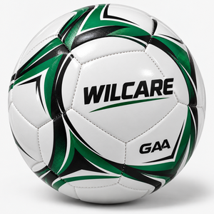 Balón de fútbol GAA Wilcare blanco, verde azulado y azul marino, serigrafiado. Balón de fútbol GAA serigrafiado en blanco, verde azulado y azul marino. - Product Image 5