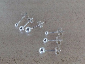 Pendientes de Bola de Plata 925, Minimalistas, Unisex, Joyería para Uso Diario - Product Image 4