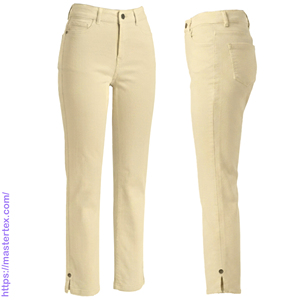 Vaqueros casuales de mujer de cintura media, cinco bolsillos, pierna recta, teñidos, lavables, transpirables, elásticos, de longitud completa, para primavera y verano 7.23 - Product Image 1