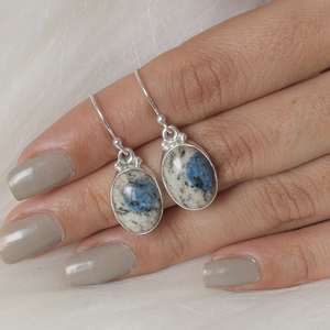 K2 ต่างหูแจสเปอร์เครื่องประดับอัญมณีธรรมชาติทำด้วยมือต่างหูห้อยที่ไม่ซ้ำกันโบโฮแฟชั่นของขวัญสำหรับผู้หญิงสาวอุปกรณ์เสริมอินเทรนด์ - Product Image 1