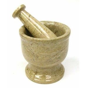 Hand Carved Marble Mortar And Pestle For Kitchen Spice <b>Grinding</b> Herb Crushing And Making Sauces And <b>Pastes</b> - Product Image 5
