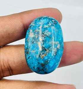 Turquesa Natural Cabujón Ovalado Pulido Tamaño Palma 29x15x10mm Gema Suelta de Forma Libre para Joyería Precio al por Mayor - Product Image 2