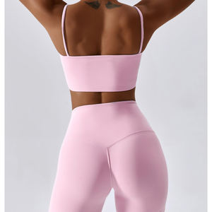 Conjunto de Yoga de Diseño Clásico para Mujer, Transpirable, Personalizado, de Color Sólido, Moderno, de Dos Piezas - Product Image 2