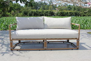 Ensemble de canapés d'extérieur contemporains en corde avec coussins, résistant aux intempéries, pour terrasse et patio - Product Image 4