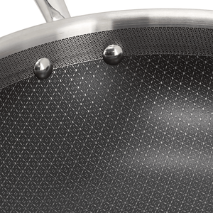 Wok Antiadherente de Acero Inoxidable de 3 Capas y 12.5 Pulgadas con Tapa, Producto Premium - Product Image 2