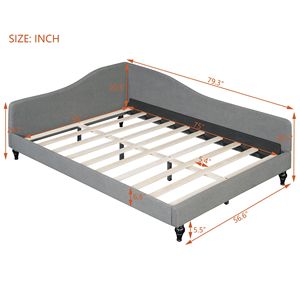 Divano letto a L in lino grigio con gambe in legno massello, misura Full Size SF000146AAE - Product Image 5