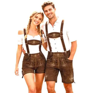 Pantalones Cortos de Cuero Genuino ZASSON SPORTS, Estilo Bávaro Tradicional Alemán para Oktoberfest, Unisex, Directo de Fábrica - Product Image 4
