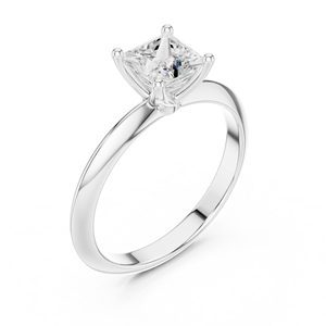 แหวนแต่งงานแฟชั่น Aries Jewel Classic Bezel Set ทองคำแท้ 14K เพชรเจ้าหญิงทรงเหลี่ยม 1 กะรัต เพชรเพาะเลี้ยงในห้องปฏิบัติการ IGI ของขวัญวันครบรอบ - Product Image 5