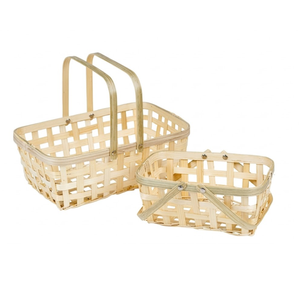 Plateau en rotin tressé de qualité supérieure, planche de service en bois pour ottoman, rangement décoratif pour salon, pièce d'ameublement - Product Image 1