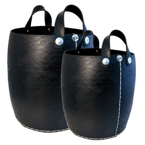 Fabrication de paniers de bois de chauffage en caoutchouc recyclés écologiques avec poignées solides en gros du Vietnam - Product Image 4