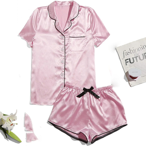 Ensemble de pyjama d'été en tissu tricoté respirant pour femmes, vêtements de nuit offrant une sensation fraîche et relaxante pour une expérience de sommeil réparateur - Product Image 3