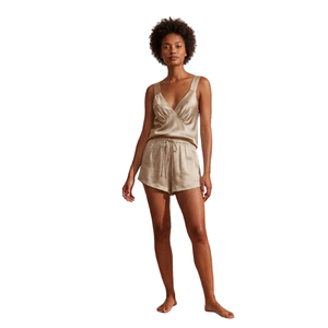 Hot Sale Women's Sleeveless Luxury <b>Satin</b> Silk Breathable <b>Pyjamas</b> <b>Set</b> Summer Plus Size Thermal Casual Classic One-Piece Sleepwear - Product Image 4