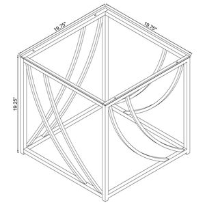 Tavolino da Salotto Brianne con Piano in Vetro Quadrato Cromato - Product Image 5