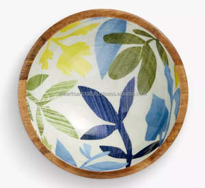 Tazón de Servir Europeo de Madera Natural Multicolor, Duradero, Pulido, Elaborado por Artesanos, para Recuerdos con Estilo Náutico - Product Image 3