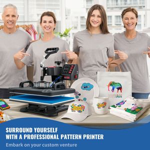 Pressa a Caldo Digitale 12x15 con Controllo Preciso della Temperatura, 5-in-1, a Conchiglia, per Stampa a Sublimazione, con Piatto da 11oz - Product Image 1