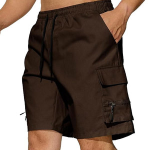 Short cargo décontracté pour homme, marron foncé, tendance, haute qualité, nouveau modèle, doux, léger, personnalisable, multi-poches, pour l'extérieur - Product Image 3