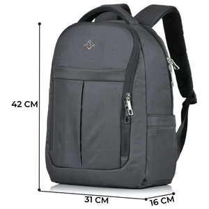Red Oxford Laptop <b>Backpack</b> with Zipper Pockets Interior Water Resistant Casual Unisex Softback 20-39L Capacity - Product Image 2