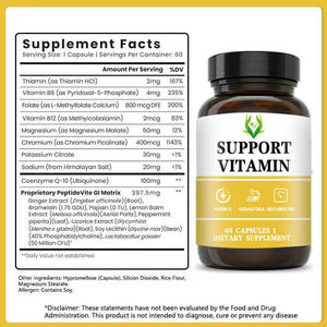 Cápsulas de vitaminas Premium Soporte metabólico multifuncional con CoQ10 para el Bienestar digestivo de la energía celular - Product Image 2