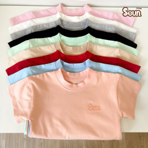 เสื้อยืดเด็กผ้าฝ้าย เสื้อผ้าเด็กชายหญิง ขายส่ง ยืดได้ 4 ทิศทาง แขนสั้น คุณภาพสูง ราคาโรงงานเวียดนาม - Product Image 3