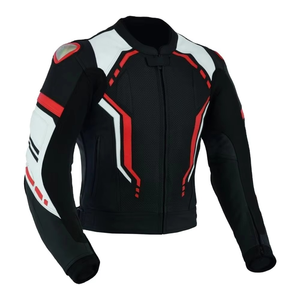 Veste de moto pour homme en cuir de couleur unie de qualité supérieure, anti-UV, pour la course automobile, design unique, respirante, disponible - Product Image 5