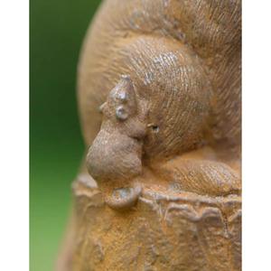 รูปปั้นแมวเหล็กหล่อนั่งบนเสาต้นไม้ ตกแต่งสวนแบบผิวสนิม ผู้จำหน่าย - Product Image 2