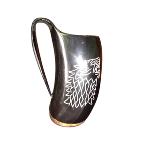 <b>Reusable</b> Buffalo Horn <b>Mug</b> Hot Sale 2 Pieces Wood base Crafts Top Buffalo Horn <b>Mug</b> For Drinkware - Product Image 2