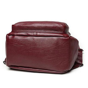 High Quality <b>Lightweight</b> Leather <b>Backpack</b> 2026 New Design Solid Color Leather <b>Backpack</b> Bag In Bulk Quantity - Product Image 5